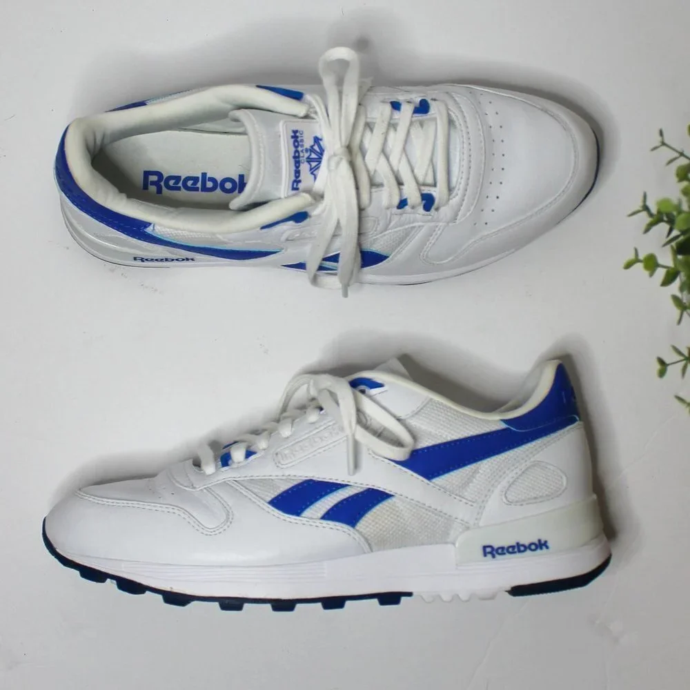 REEBOK Classic‎ EG7936 White Blue Sneaker Shoes 9